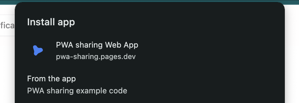 macOS 安裝 Web App 描述